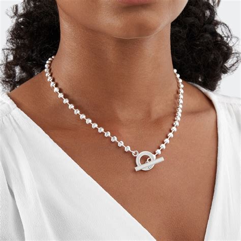 gucci boule chain necklace|Gucci sterling silver boule necklace.